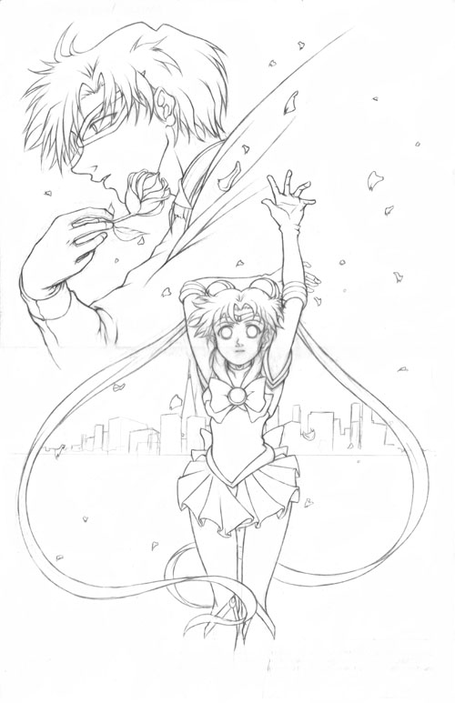 500x773 Sailor Moon N Tuxedo Pencils By Darkchildx2k