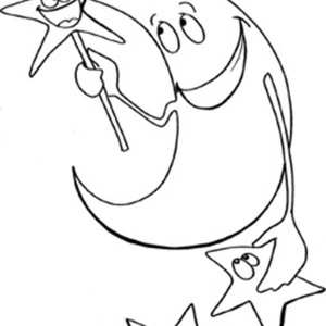 300x300 Drawing Moon Coloring Page Coloring Sky