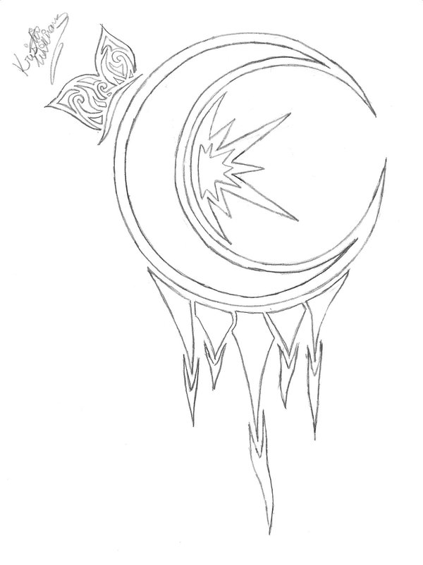 600x802 Moon Butterfly Tattoo Nocolor By Tabby4007