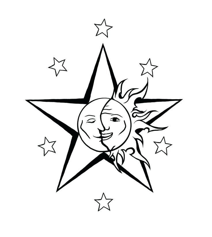 736x822 Tattoo Moon And Stars Designs