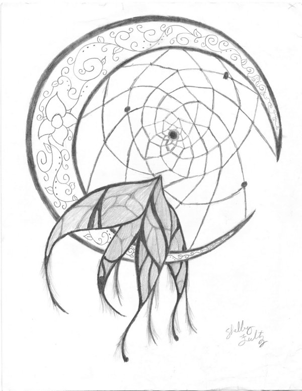 Moon Dreamcatcher Drawing at GetDrawings | Free download