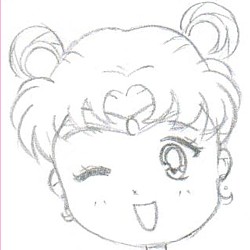 250x250 How To Draw Chibi Sailor Moon (Headface) Tutorial