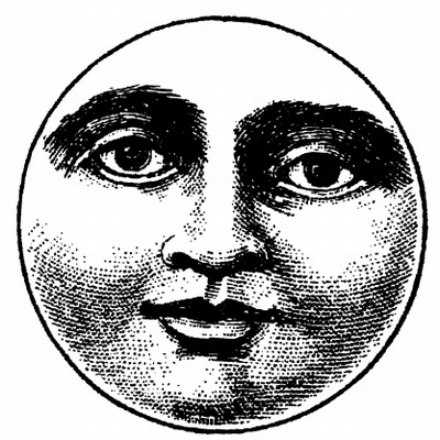 400x400 Face In The Crescent Moon Drawing Tumblr