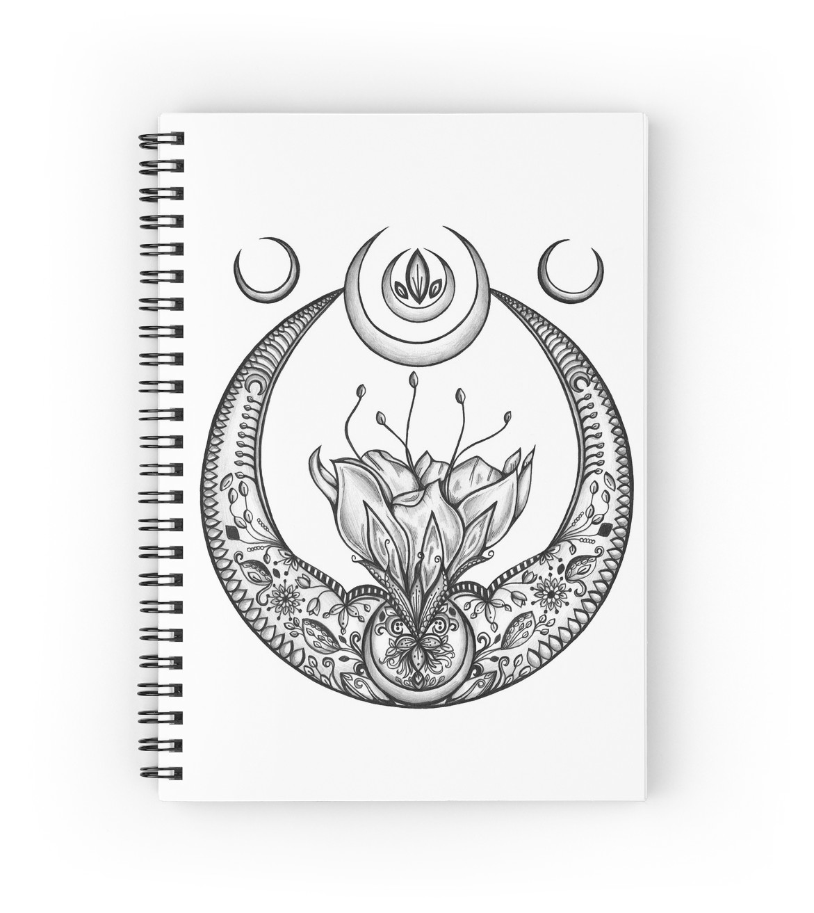 1171x1313 Moon Flower Spiral Notebooks By Nicole Whelan Redbubble