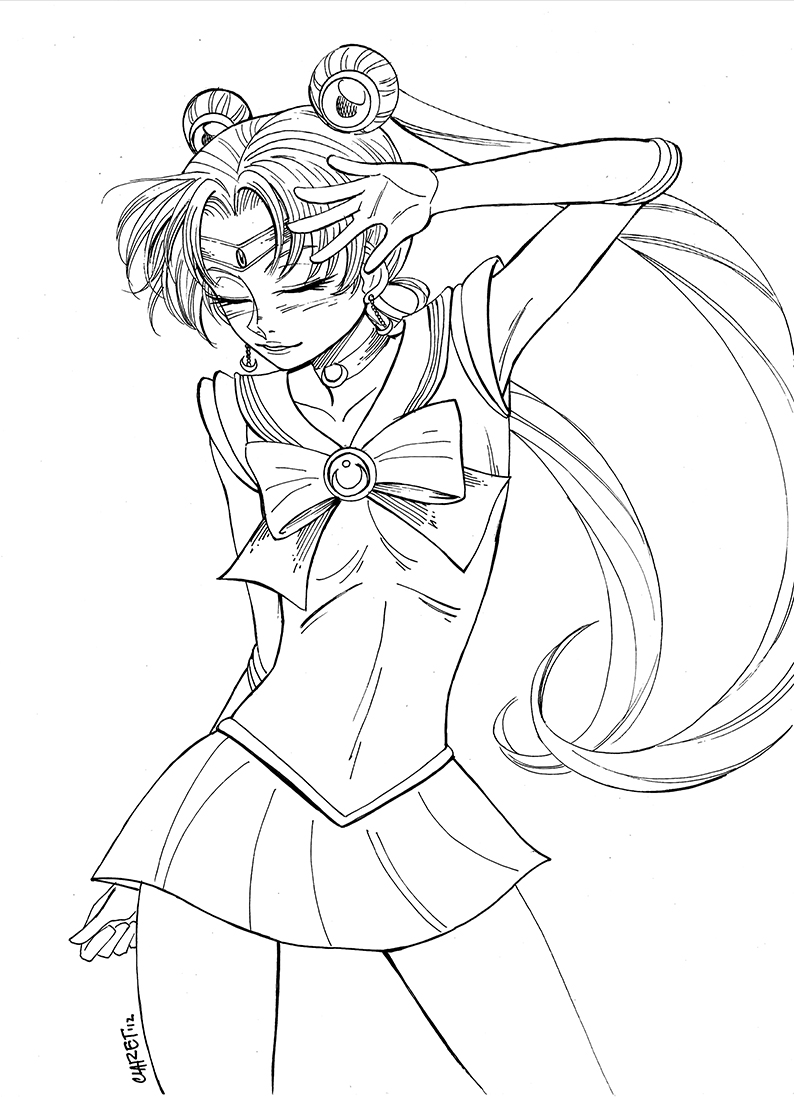 794x1098 Sailor Moon Line Art By Claret821021