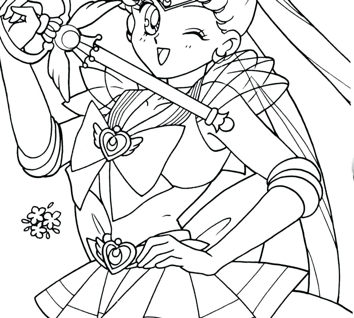 1200x1080 Coloring Sailor Mars Coloring Pages Good Moon On Line Drawings