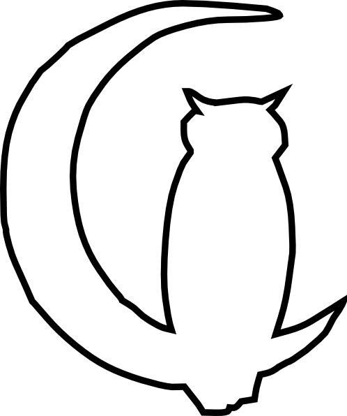 498x596 Owl Moon 2 Clip Art