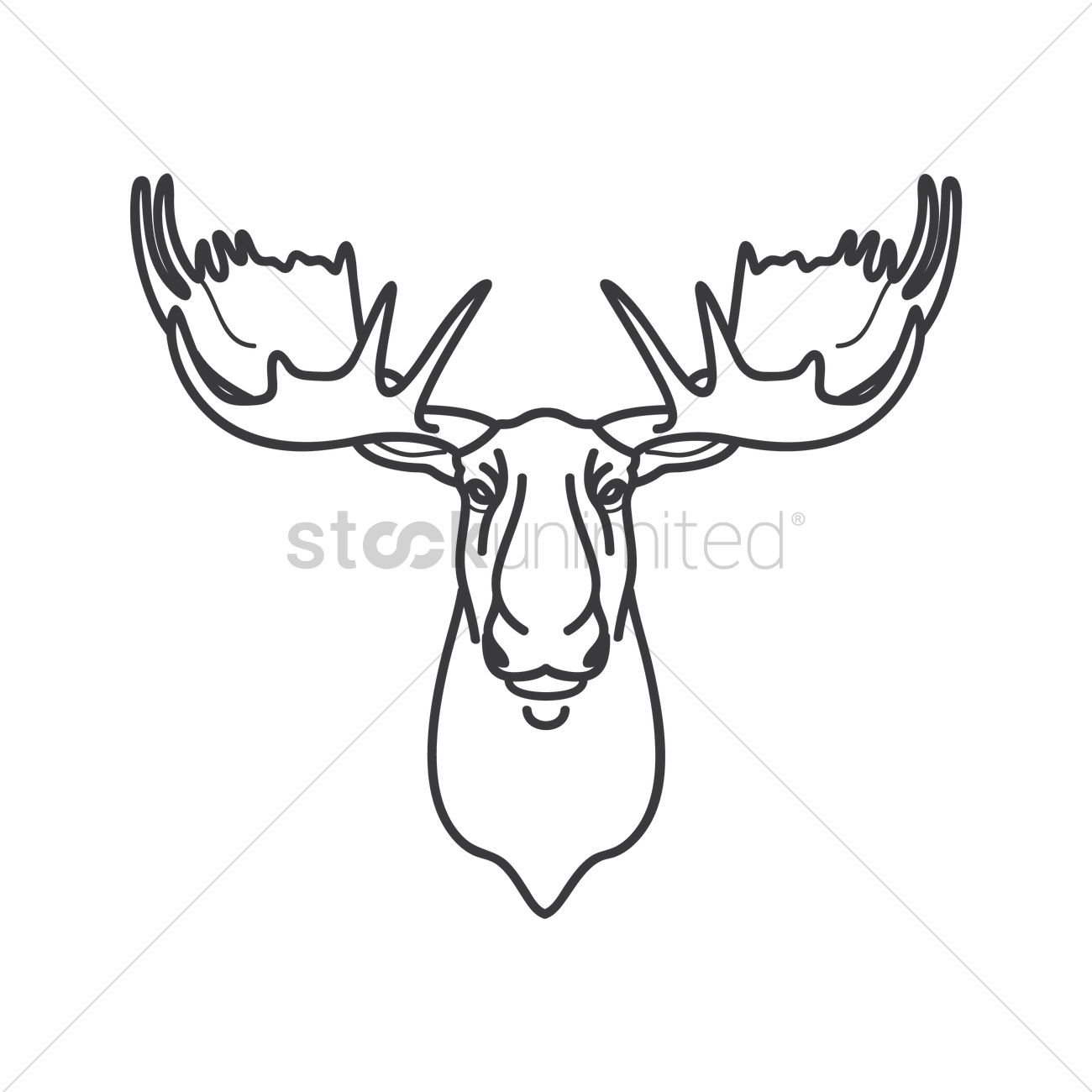 1300x1300 Moose Vector Image
