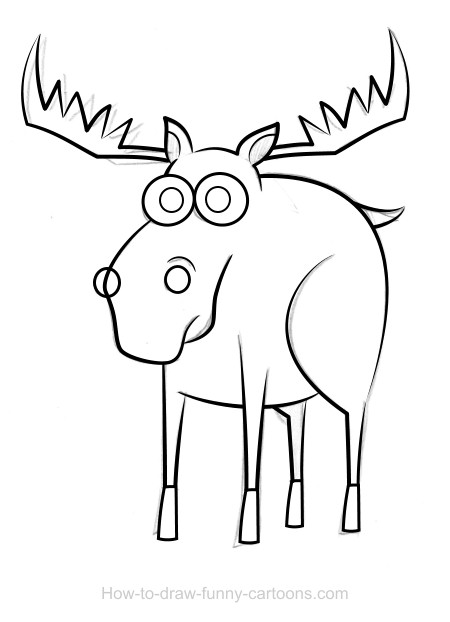 450x622 Moose Drawings (Sketching + Vector)