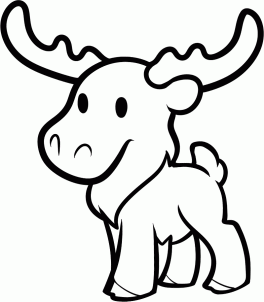 264x302 How To Draw How To Draw A Moose For Kids