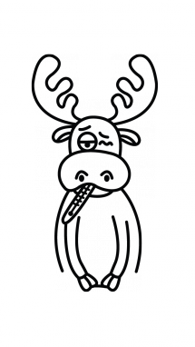 215x382 How To Draw A Moose, Easy Step By Step Drawing Tutorial