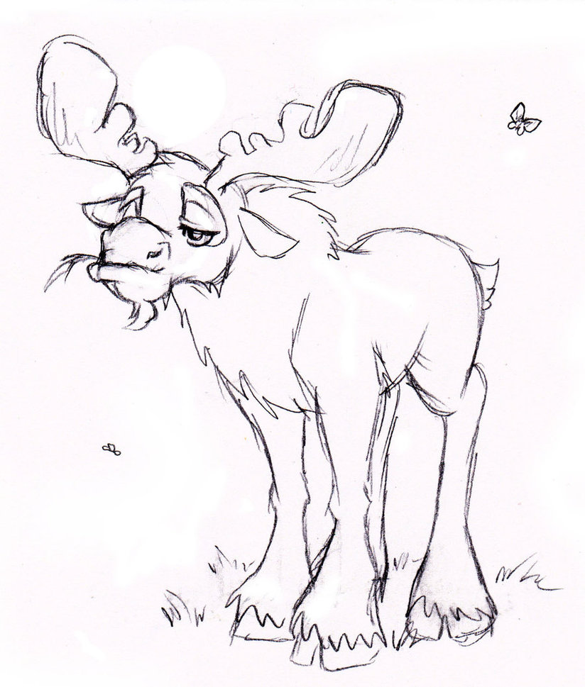 824x969 Perfect Drawing Of A Moose 96