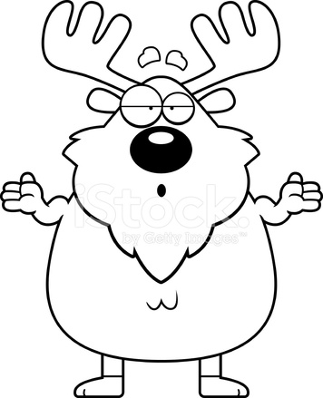 356x439 Confused Cartoon Moose Stock Vector