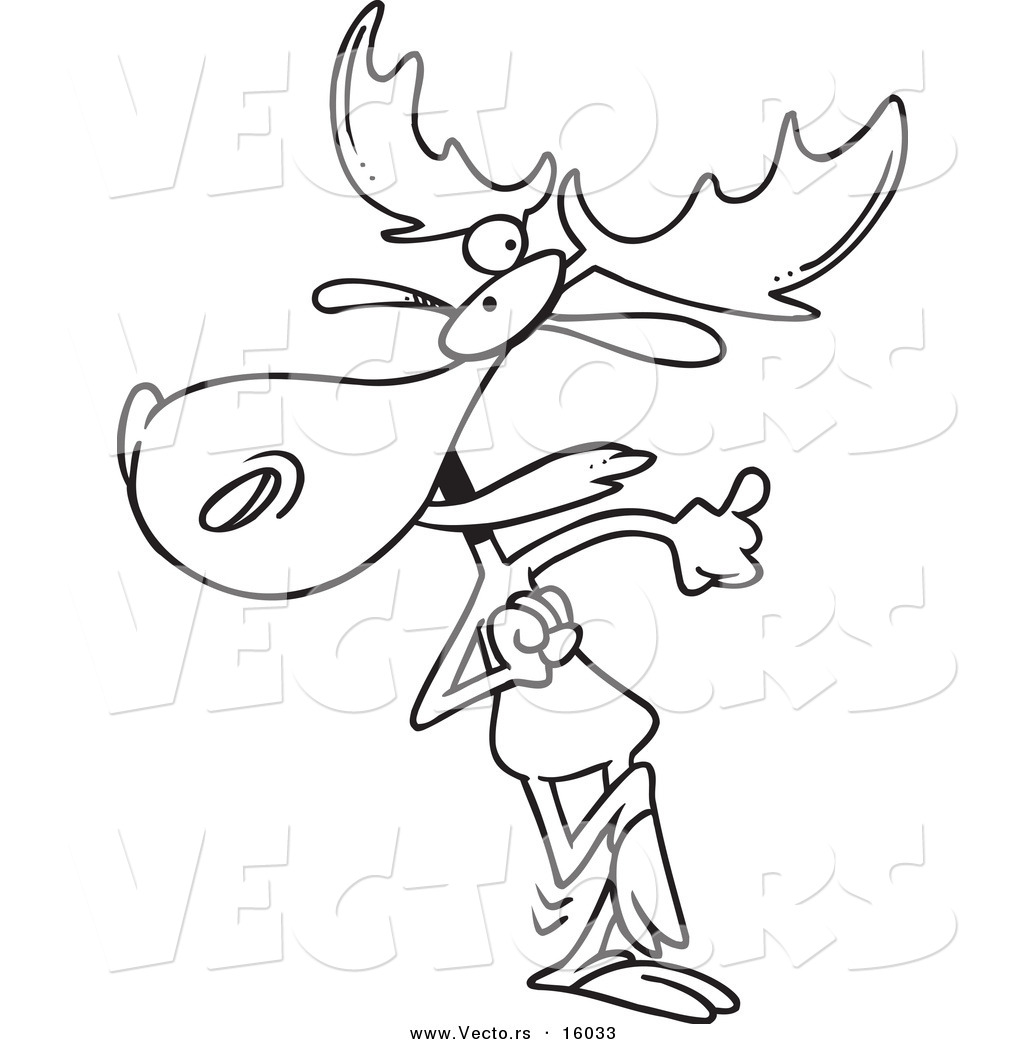 1024x1044 Vector Of A Cartoon Happy Dancing Moose