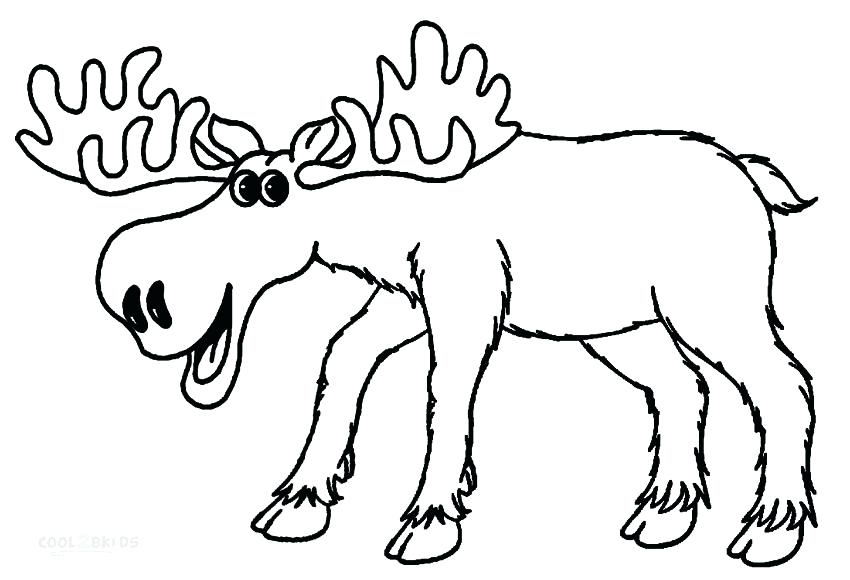 850x580 Moose Animal Coloring Pages Cartoon Moose Coloring Pages Coloring