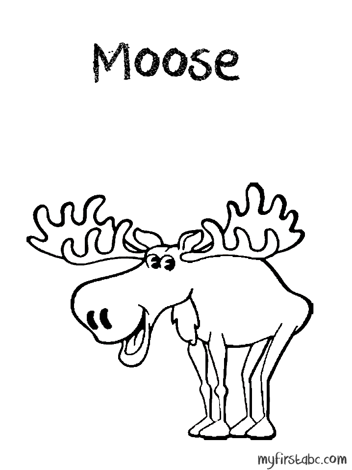 718x958 Moose Coloring Page