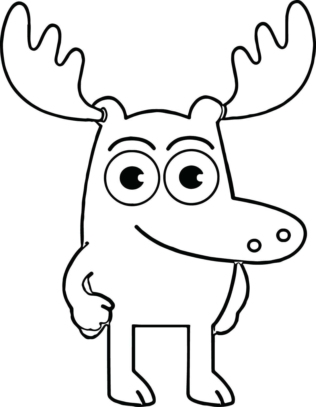1295x1670 Coloring Moose Coloring Pages High Quality Free A Cartoon
