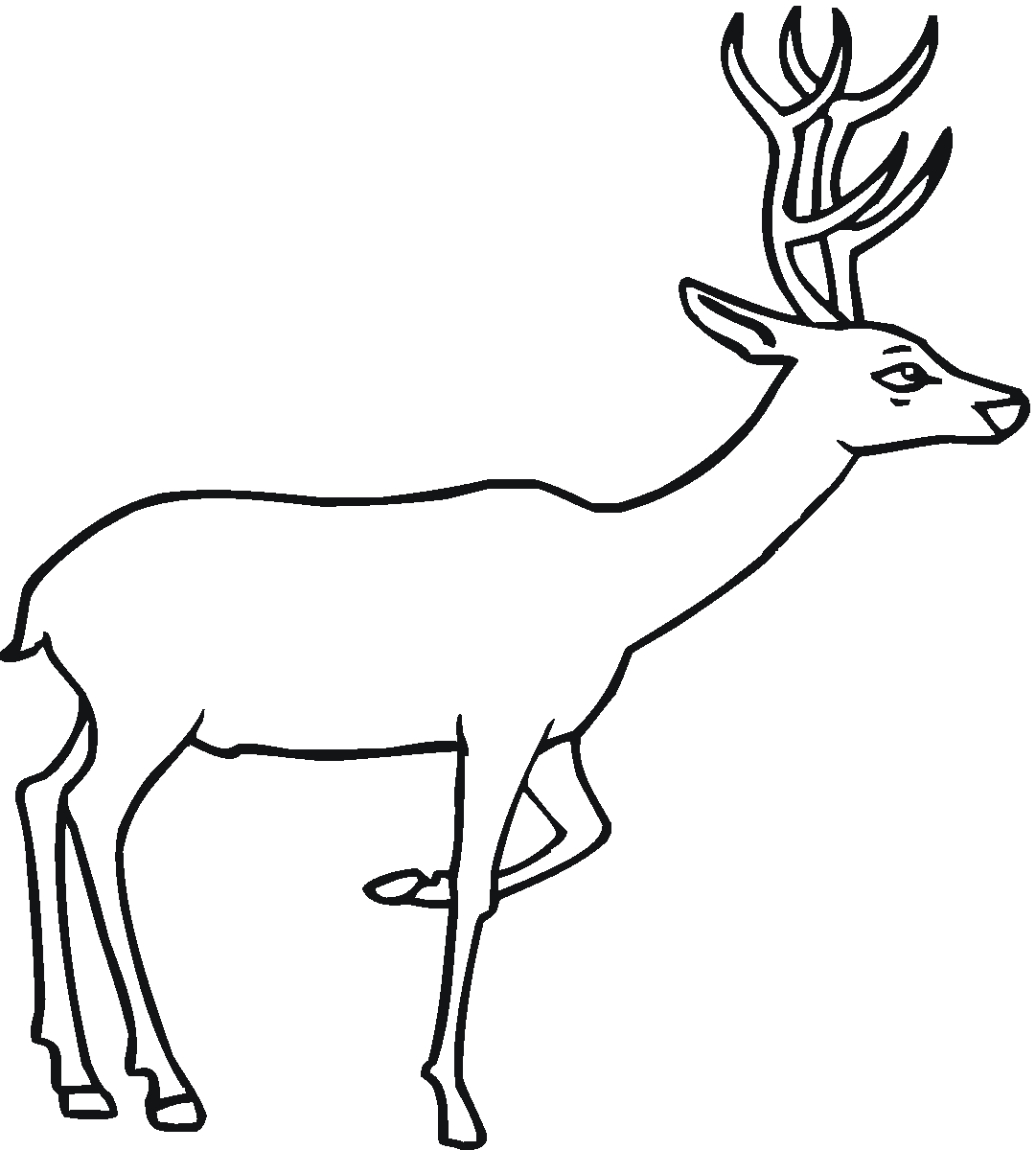 1081x1200 Deer Clipart Easy