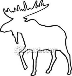 284x300 Outline Of Moose Royalty Free Clipart Picture Moose