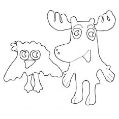 234x234 Moose Face Coloring Pages