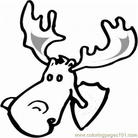 470x470 Moose Face Coloring Page