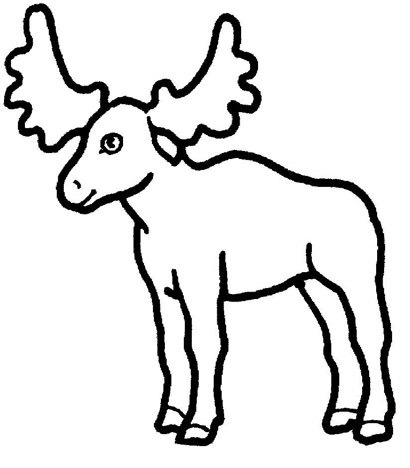 823x939 Moose Head Coloring Pages
