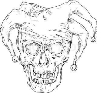 320x307 Drawing Sketch Style Illustration Of A Cowboy Skull Chef Cook