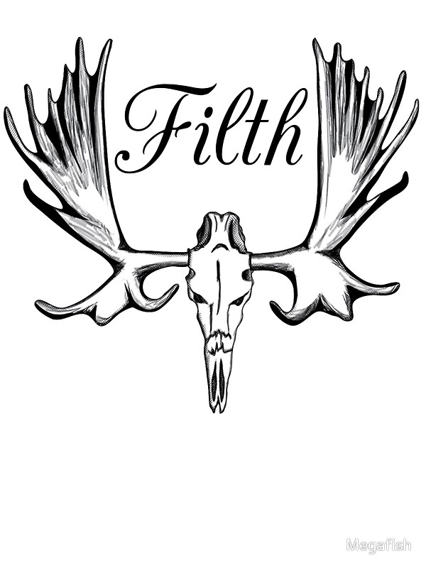 600x800 Filthy Moose Skull Stickers By Megafish Redbubble