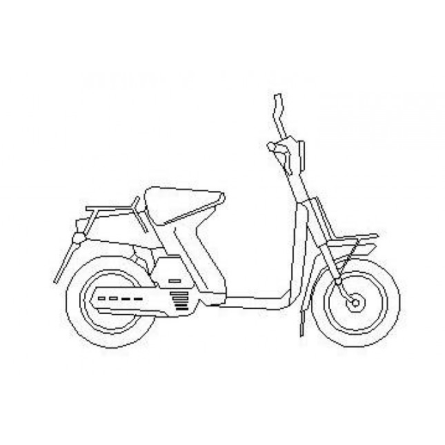 645x645 Moped Cad Dwg Block