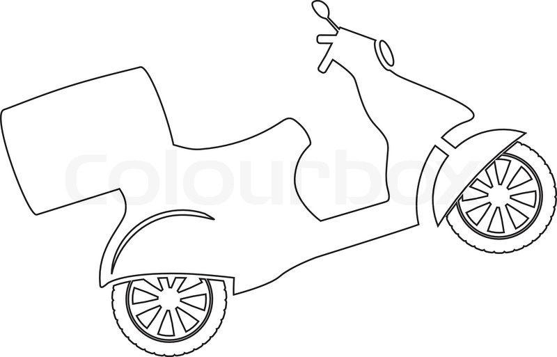 800x513 Vector Scooter Stock Vector Colourbox