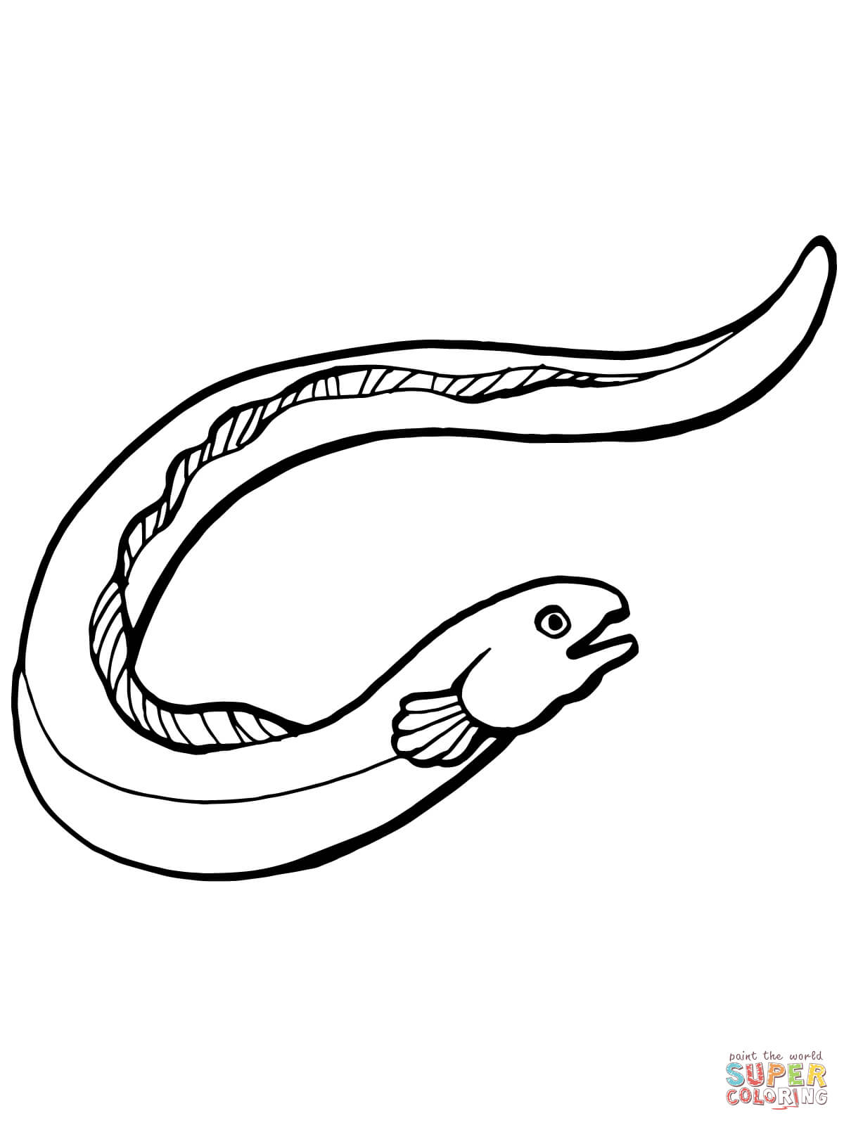 1200x1600 Eel Fish Coloring Page Free Printable Coloring Pages