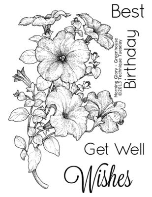 309x400 Morning Glory Stamp Set Clear Stamps Technique Tuesday