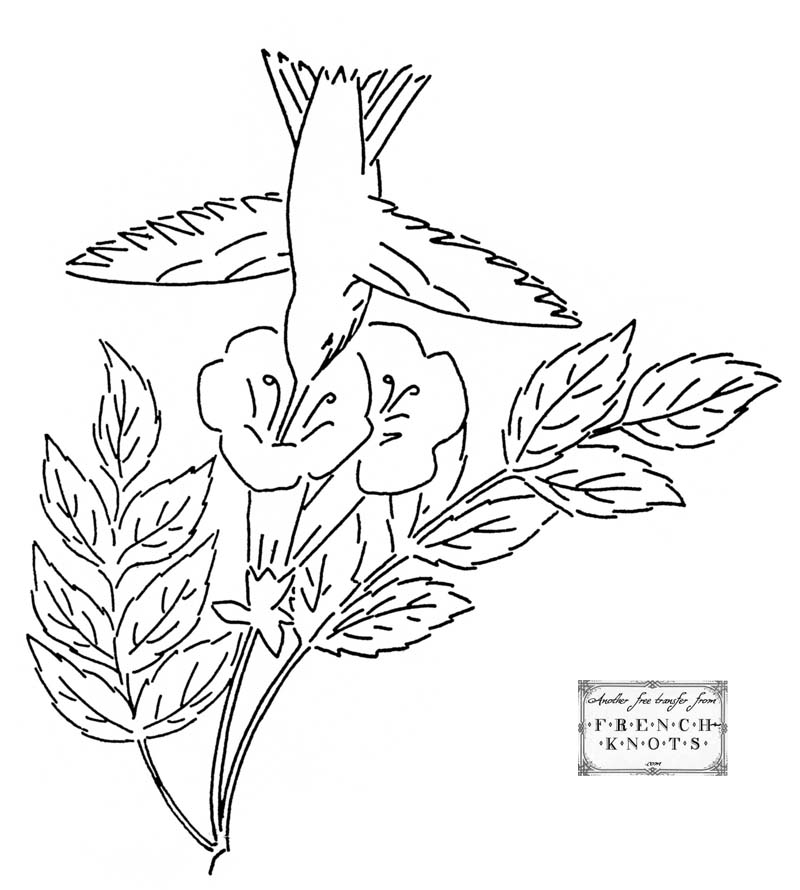 800x890 Free Morning Glory Embroidery Transfer Patterns