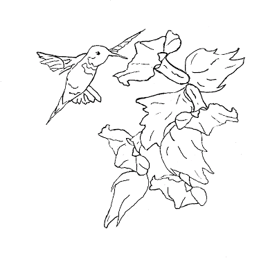 400x385 Carving Out A Niche Hummingbird And The Morning Glory