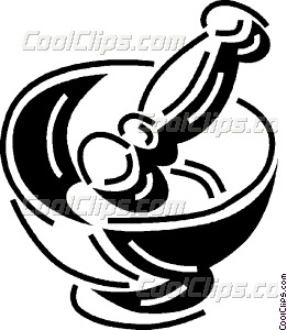 261x300 Mortar And Pestle Vector Clip Art