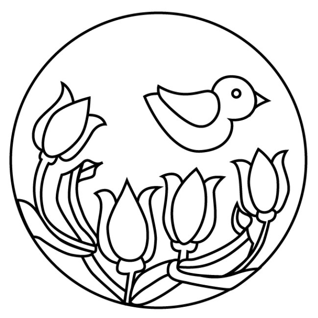 649x650 Spring Mosaic Garden Stone