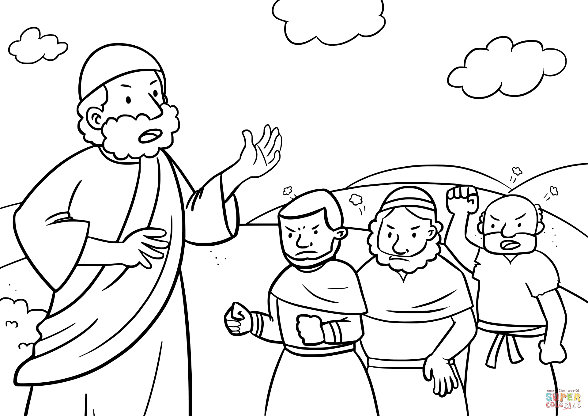 1920x1358 Israelites Complaining To Moses Coloring Page Free Printable