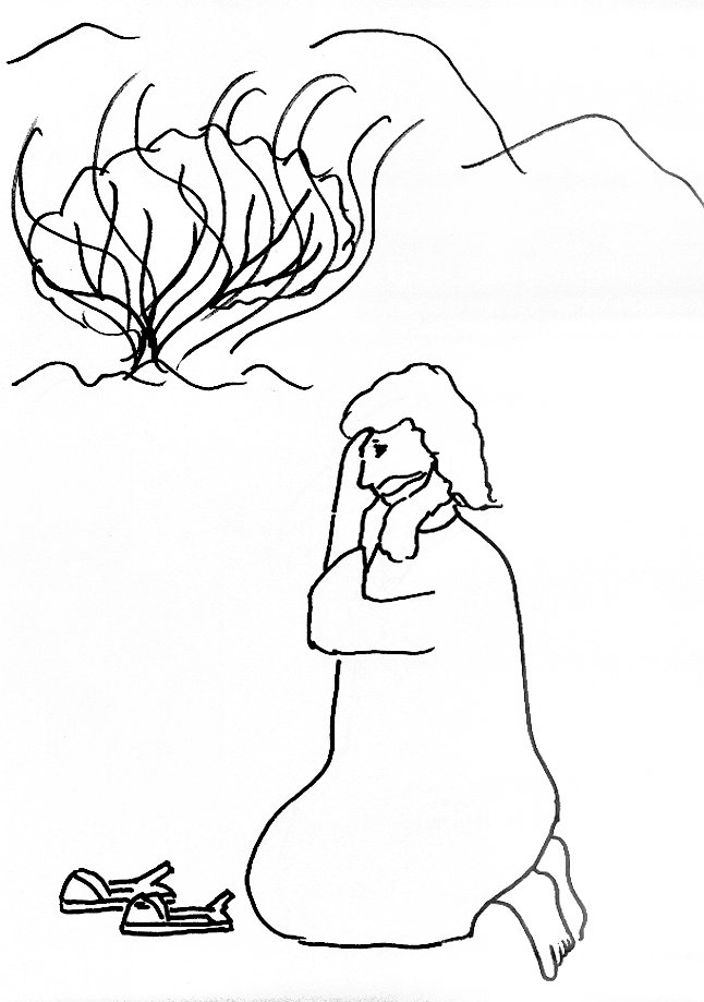 646x919 Bible Story Coloring Page For Moses And The Burning Bush Free