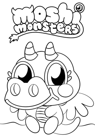 333x480 Moshi Monsters Burnie Coloring Page Free Printable Coloring Pages