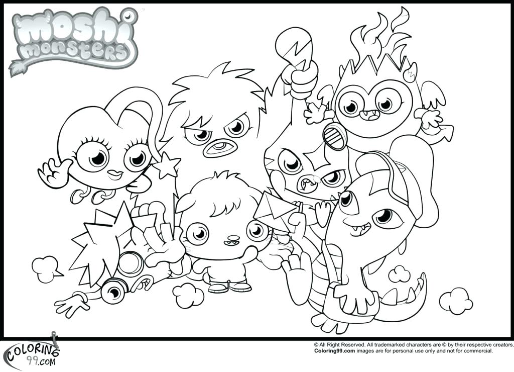 1024x740 Moshi Monsters Coloring Pages