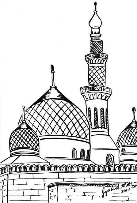 Mosque Drawing at GetDrawings | Free download