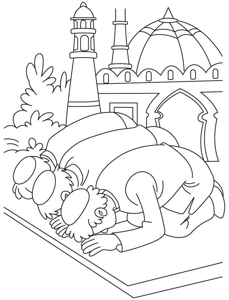 756x990 Islamic Coloring Book As Well As Coloring Page Of Mosque Crescent