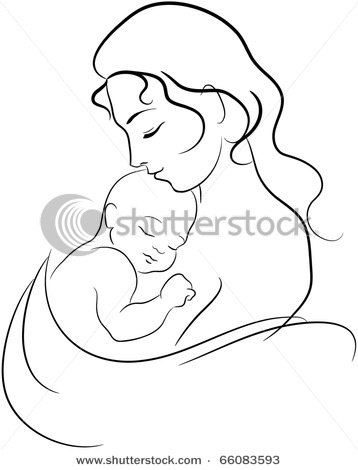 358x470 Mother And Child Drawing