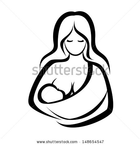 450x466 Mother And Baby Clipart Baby Drawing