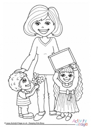 320x452 Mother's Day Colouring Pages