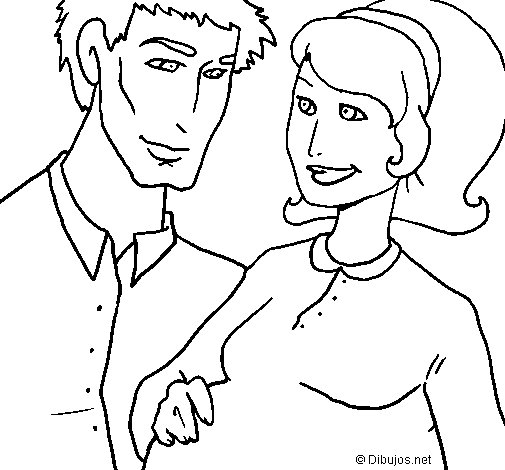 505x470 Father And Mother Coloring Page
