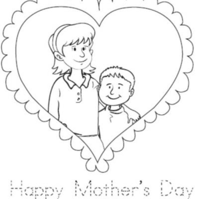650x650 Mother Coloring Page