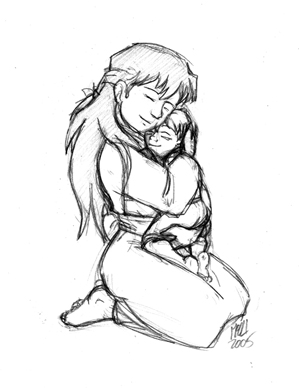 299x388 Mother And Son By Carnivorouscaribou