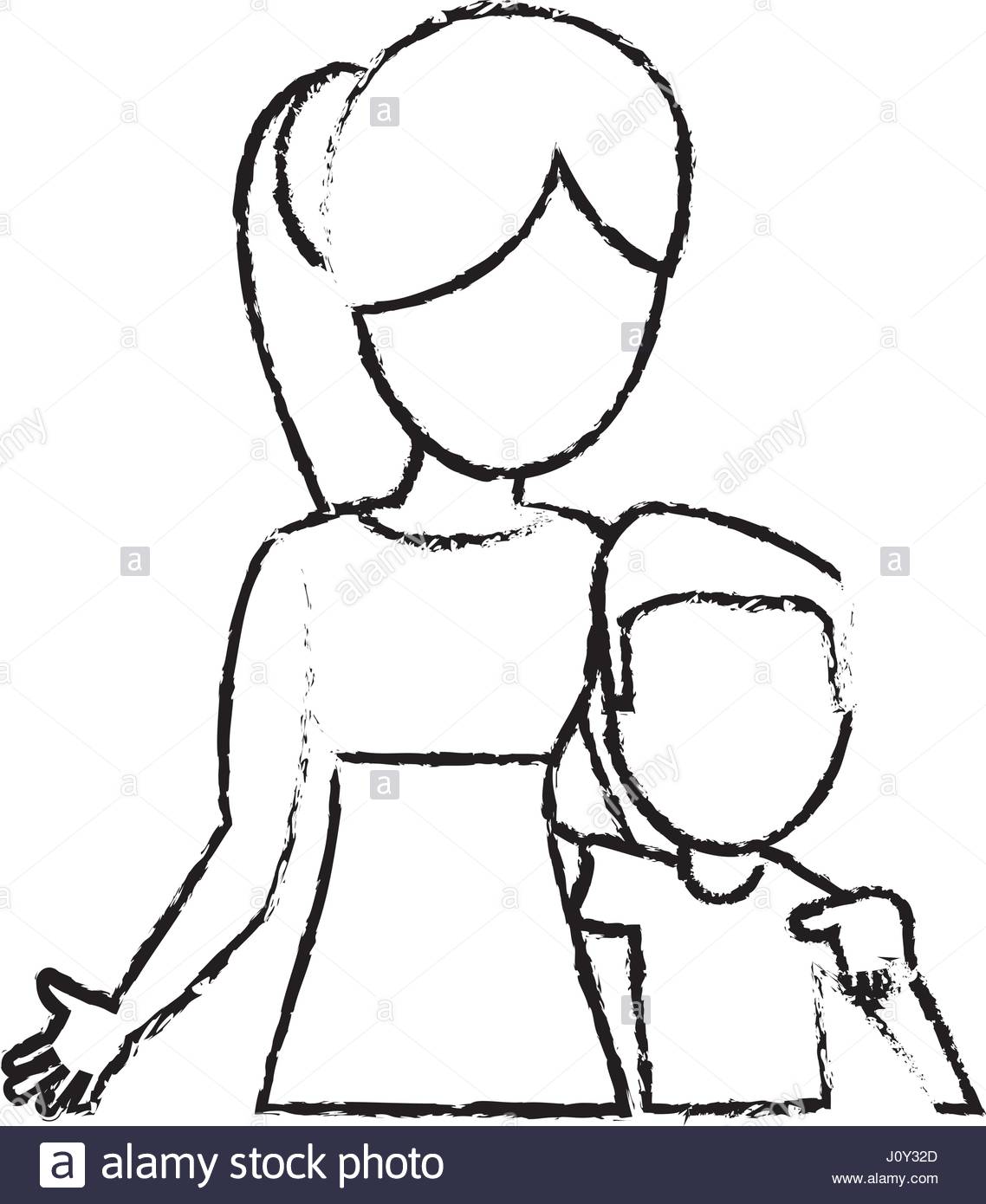 1138x1390 Sketch Mother And Son Hugged Stock Vector Art Amp Illustration