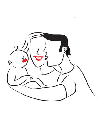 345x447 Mom Dad Baby Clipart Collection